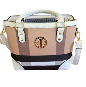 Elegant Tan and Black Women's Handbag